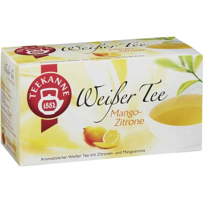 Teekanne Tee Weißer Tee Mango-Zitrone, 20 Teebeutel, 30g 3 Teekanne Tee Weißer Tee Mango-Zitrone, 20 Teebeutel, 30g