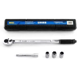 S&R Drehmomentschlüssel 465012210, Set, 1/2 Zoll, Mit Umschaltknarre, 28 - 210 Nm