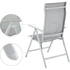 Songmics Gartenstuhl GCB02GY, Kunststoff, Hochlehner, Verstellbar, Grau, Klappbar -Smart Haus Geschaf 361eee654c075494ccfa95d72857943e2bb5275b gartenstuhl songmics gcb02gy kunststoff