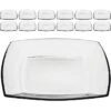 Montana Teller Carre 085112, Dessertteller, Glas, Eckig, 19 Cm, Transparent, 12 Stück