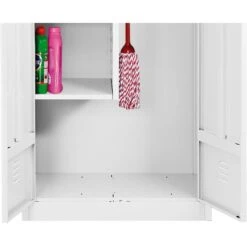 G-Office Mehrzweckschrank CLC/HD.1880, Aus Metall, 80 X 180 X 50cm, Weiß -Smart Haus Geschaf 4c104ec184038b9934cfcc4db0aa44524041ed26 mehrzweckschrank g office clchd.1880 aus metall