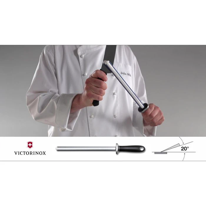 Victorinox Wetzstahl 7.8553 Duo Keramik, 26 Cm, Rund, 2 Körnungen Für Grob- Und Feinschliff 5 Victorinox Wetzstahl 7.8553 Duo Keramik, 26 Cm, Rund, 2 Körnungen Für Grob- Und Feinschliff – Bild 3