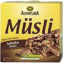 Alnatura Müsliriegel Schoko, BIO, Je 25g, 6 Riegel