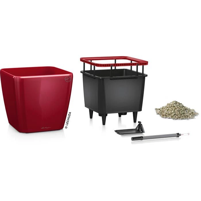 Lechuza Übertopf QUADRO LS 43 Rot Hochglanz, 43 X 43 X 39 Cm, Quadratisch, Kunststoff 4 Lechuza Übertopf QUADRO LS 43 Rot Hochglanz, 43 X 43 X 39 Cm, Quadratisch, Kunststoff – Bild 2