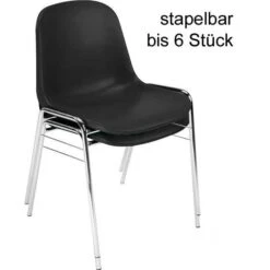 Nowy-Styl Beta Chrom Besucherstuhl 4 Stück, Kunststoff Schwarz, Vierfußstuhl Stapelbar -Smart Haus Geschaf 88db0c6ab8ea629c3ff50c65dfcca03b83a86685 besucherstuhl nowy styl beta chrom stapelbar