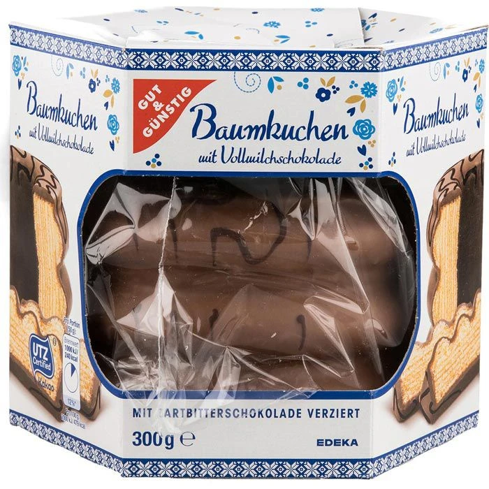 Gut&Günstig Baumkuchen Vollmilch, 300g 3 Gut&Günstig Baumkuchen Vollmilch, 300g