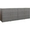 VidaXL Mülltonnenbox 46738, Bis 240 Liter, Für 4 Mülltonnen, Anthrazit, Polyrattan -Smart Haus Geschaf aa860533a10f3413c09ffaef8ef88a9ff94cd647 muelltonnenbox vidaxl 46738 bis 240 liter