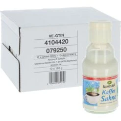 Alnatura Kaffeesahne 10% Fett, BIO, In Der Flasche, Je 165g, 12 Stück