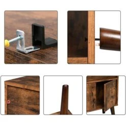 Vasagle Bücherregal LBC09BX, Braun, Vintage, Mit 2 Türen, Aus Holz, 60 X 120 X 30 Cm, 3 Fächer -Smart Haus Geschaf b301ef5f937272ae6d8996987ccc4ced9165aeec buecherregal vasagle lbc09bx braun vintage