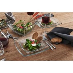 Montana Teller Carre 085112, Dessertteller, Glas, Eckig, 19 Cm, Transparent, 12 Stück -Smart Haus Geschaf bf1854e8373bff136a912679c4f789f875c49f67 teller montana carre 085112 dessertteller