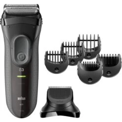 Braun Rasierer Series 3 Shave&Style 3000BT, 3 In 1, Für Männer, Trockenrasierer, Trimmer