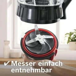 Bosch Standmixer VitaPower Serie 4, MMB6177S, Glasbehälter, 1200 Watt, Silber, 1,5 Liter -Smart Haus Geschaf e545a8b7449f418153d3038aeb6de246f6d2f80a standmixer bosch vitapower serie 4 mmb6177s